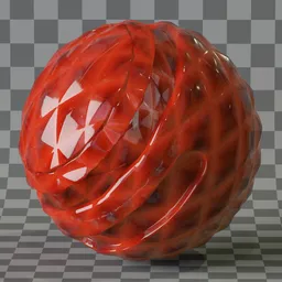 Decorative red glass