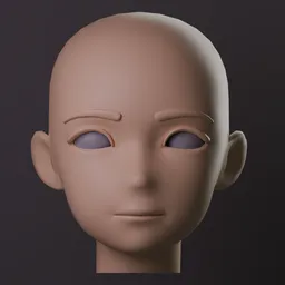 Stylized boy head basemesh
