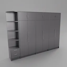 Large gray wardrobe