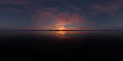 Pink Sky Lake Reflection