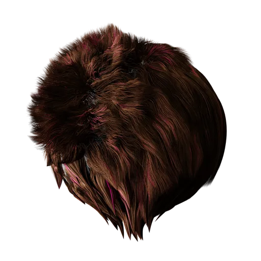 High-resolution seamless PBR animal fur texture for 3D materials with adjustable scale, displacement, and color settings.