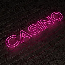 Casino neon sign horisontal