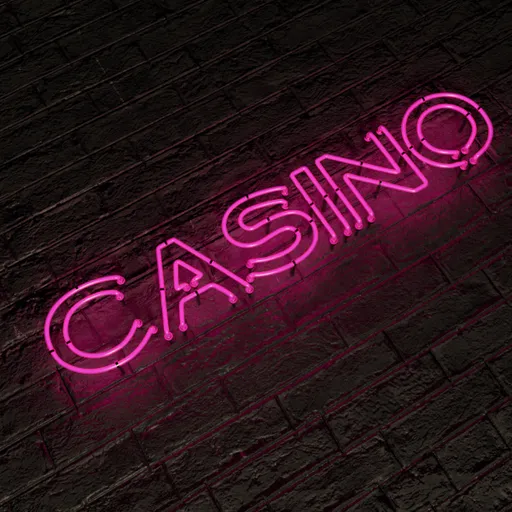 Casino neon sign horisontal