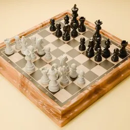 Chess Board with Pieces
