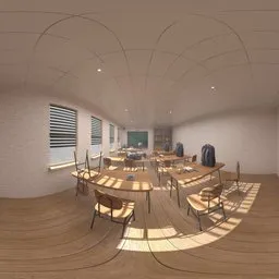 Modern Navy Accent Loft 360 Interior