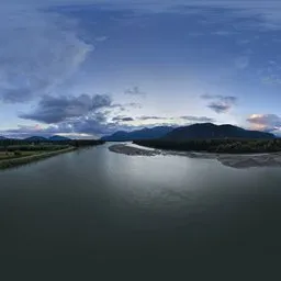Dramatic Sunset Twilight River