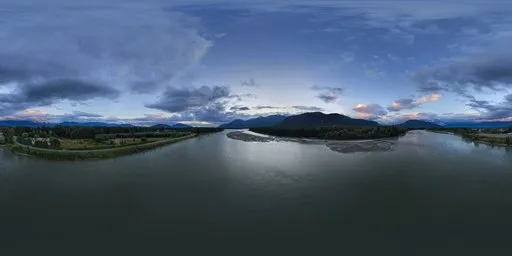 Dramatic Sunset Twilight River