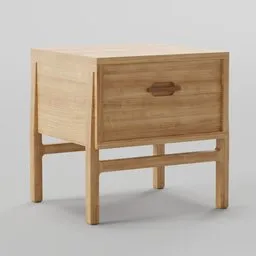 Minimalist Wooden Asta Bedside Table