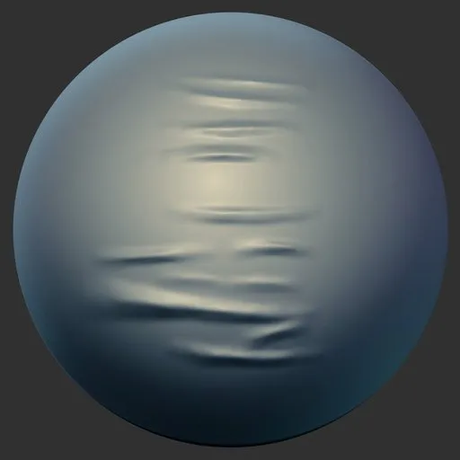 ER Fabric Brush 70 thumbnail showing sculpted wrinkle effects for 3D modeling in Blender.