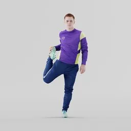 Guy on football training