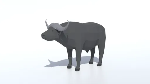 Low Poly African Buffalo