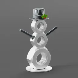 Nut And Screw Christmas Snowman