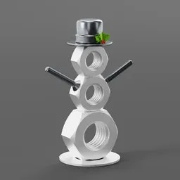 Nut And Screw Christmas Snowman