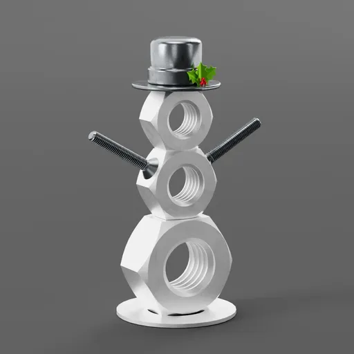 Nut And Screw Christmas Snowman