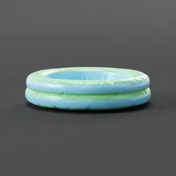 Small inflatable 3D pool model for kids, realistic textures, optimized for Blender rendering.