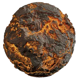 High-detail procedural Molten Magma material texture for 3D modeling in Blender with realistic igneous rock surface perfect for PBR workflows.