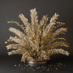 SJ-dried pampas and leaf