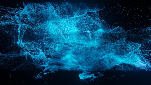 Cyberpunk Cyan Particle Wave Nebula