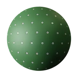 Detailed green fabric PBR texture for 3D modeling in Blender, suited for clothing and upholstery.