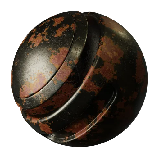 Painted rusted metal