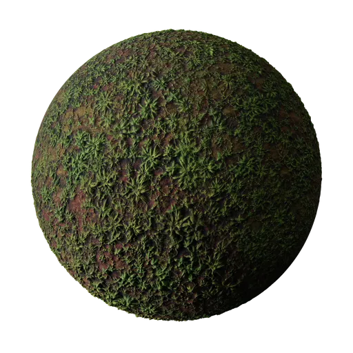 High-resolution Weeds Mud PBR material for 3D modeling, with 4K textures, customizable settings.