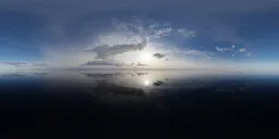 Hazy Cloudy Realistic Sky Evening