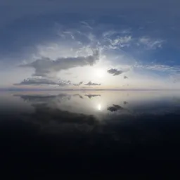 Hazy Cloudy Realistic Sky Evening