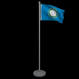 Animated Flag of South Dakota State
