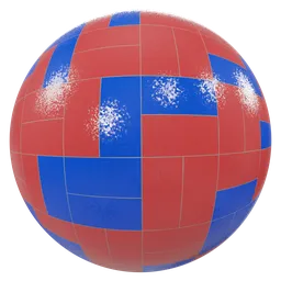 Red blue basket tiles