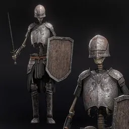 Skeleton Knight Rigged