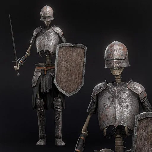 Skeleton Knight Rigged