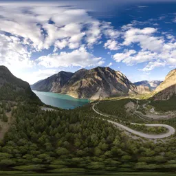 Mountain Landscape Sunny Cloudy
