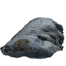 Highly detailed 3D granite rock model, perfect for Blender, realistic textures, ideal for virtual landscapes.