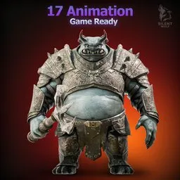 Swamp Monster-Rigged-Animated