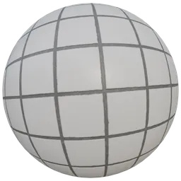 Clean White Ceramic Tiles with Dark Grout