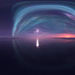 Purple Abstract Sky Landscape