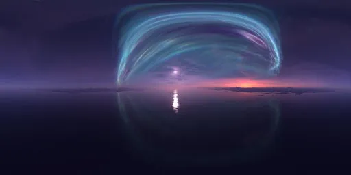 Purple Abstract Sky Landscape
