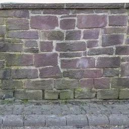 Mossy brick wall