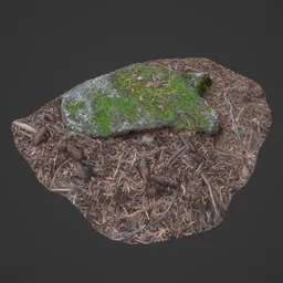 Low Poly Ground Forest Rocks