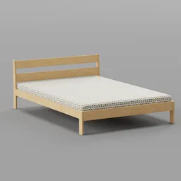 Queen Size Simple Minimalistic Bed