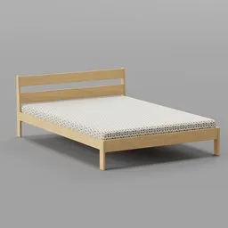 Queen Size Simple Minimalistic Bed