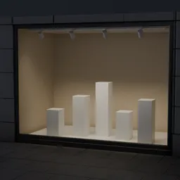 Shop Window Template 2 - Night Time