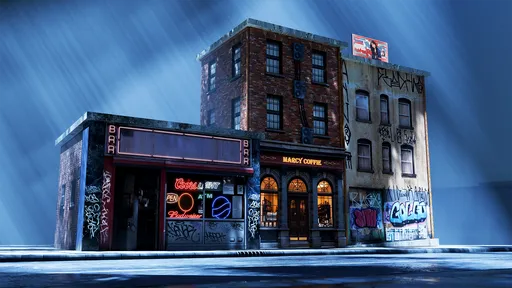 City Street Night Scene