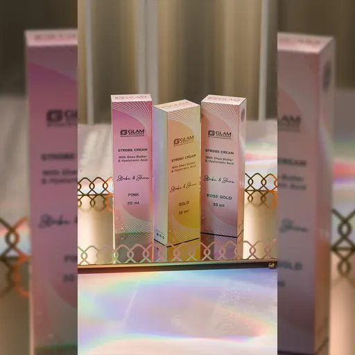 Packaging box golden theme mockup
