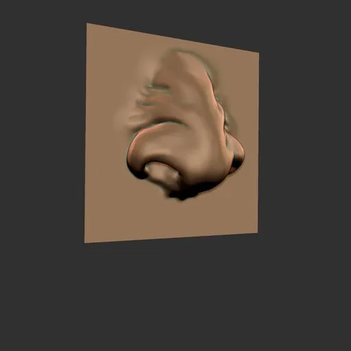 ER Nose Brush 03 effect for 3D sculpting detailed noses on humanoid and creature models in Blender 3D
