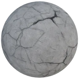 Damaged Concrete with Deep Cracks