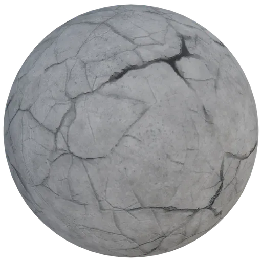 Damaged Concrete with Deep Cracks
