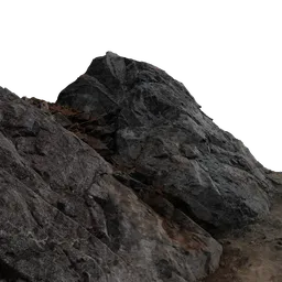 High-detail 3D rock model with realistic textures for Blender from British Columbia environment-elements