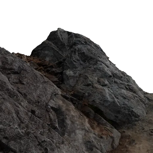 High-detail 3D rock model with realistic textures for Blender from British Columbia environment-elements