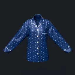 Star-Patterned Silk Pajama Top